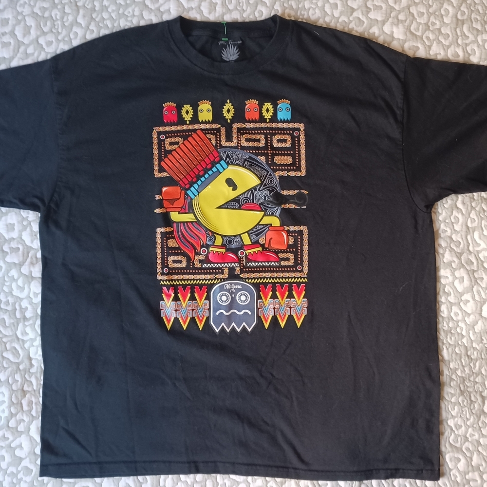 Mi Tierra Aztec Native Pac Man T Shirt Size XXL Graphic Tee Chicano mexico - Picture 2 of 6